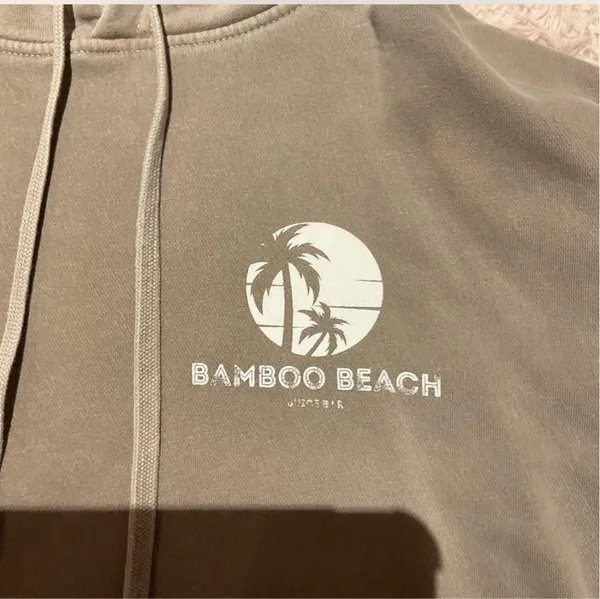 Bamboo Beach Juice Bar Hoodie Green Size M - Image 3