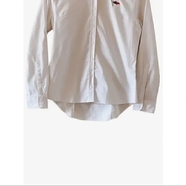Peter Millar Stretch Woven Button-Up White Classic Fit Roll Up Sleeves Sz S - Image 3