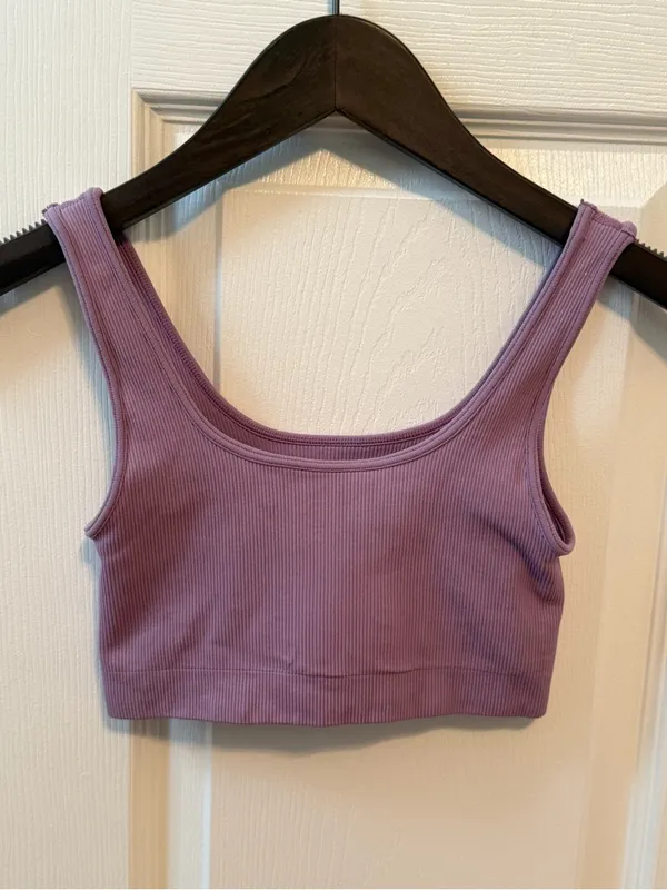 Set Active Box Cut Sports Bra in Purple - Image 3