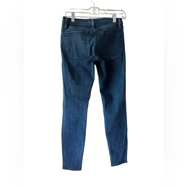 FRAME Denim Womens Jeans Dark Wash Stretch Skinny Designer Los Angeles Size 25 - Image 3