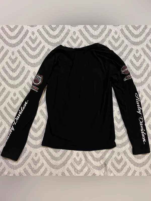 Harley Davidson Black 105th Anniversary Shirt Medium - Image 3