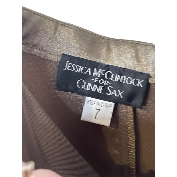 Jessica McClintock Strapless Dress Gunne‎ Vintage Sax Runched Prom Bandage 7 NWT - Image 4