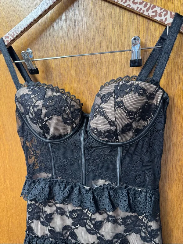 Dear Emilia Hello Molly Mystique Sleeveless Lace Maxi Dress Black Small NEW $155 - Image 7