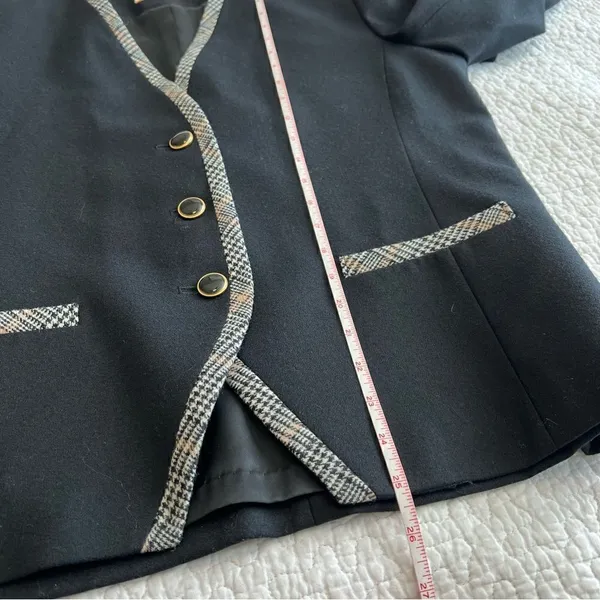 ✨‎ Pendleton Women’s Black 100% Wool Blazer 10 - Image 9