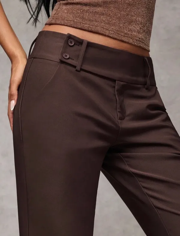 Shein Brown Wide-Leg Pants - Image 4
