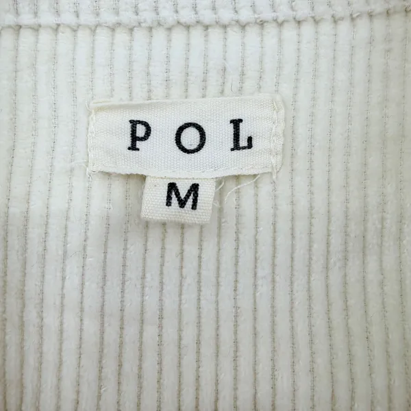 POL Cream Corduroy Button-Front Jacket - Image 4