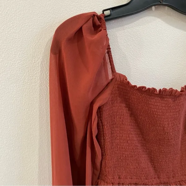 NWT‎ Aritzia Tempest mini dress Carmine Red Size Small - Image 4
