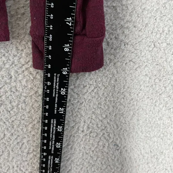 Brandy Melville Robin Hoodie Women OS Maroon Lightweight Pullover‎ - Image 9