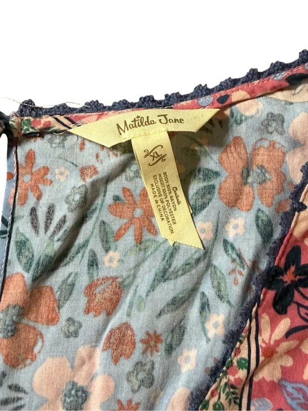 Matilda Jane XL Patchwork Floral Maxi Dress Boho Tiered Smocked - Image 3