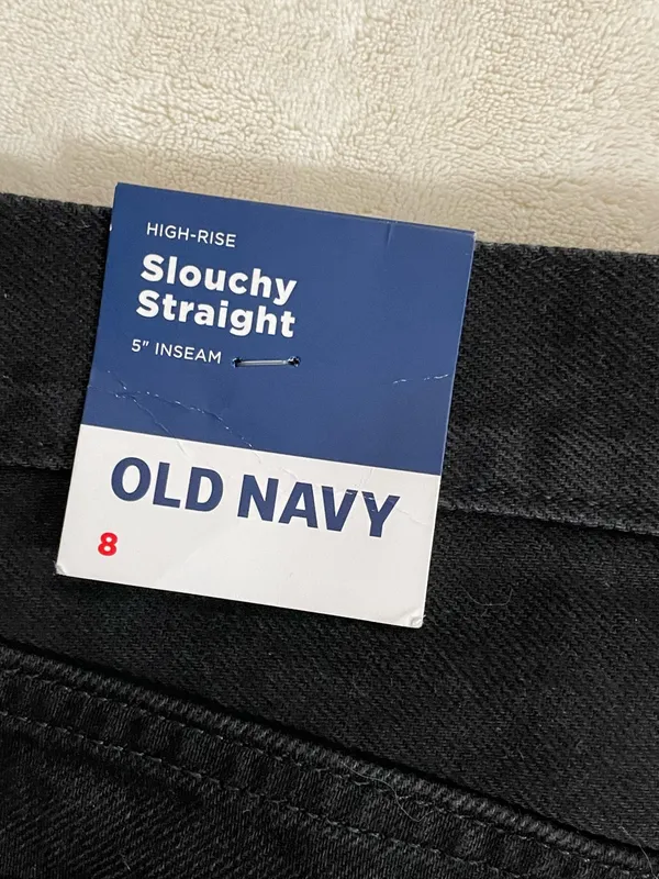 Old Navy High-Rise Slough straight 5” inseam black Distressed Denim shorts 8 - Image 7