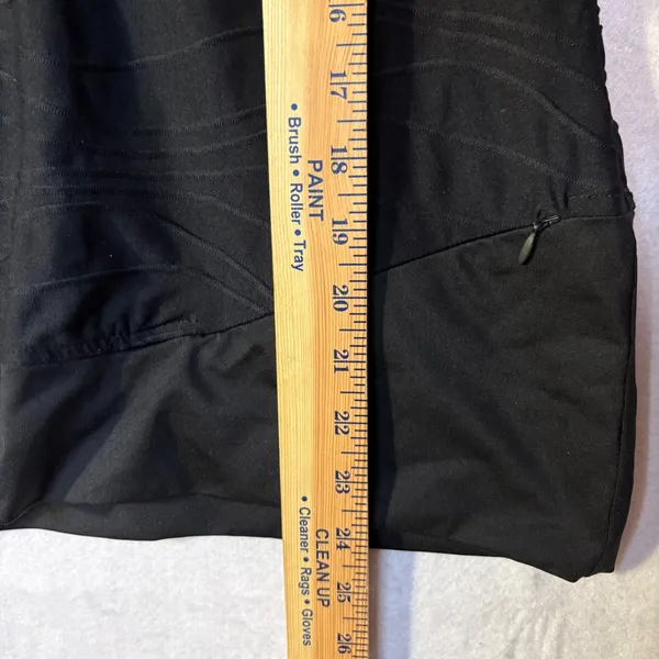 Title Nine Black‎ Textured Ruched Quarter Zip Hoodie Jacket Thumbholes M - Image 9