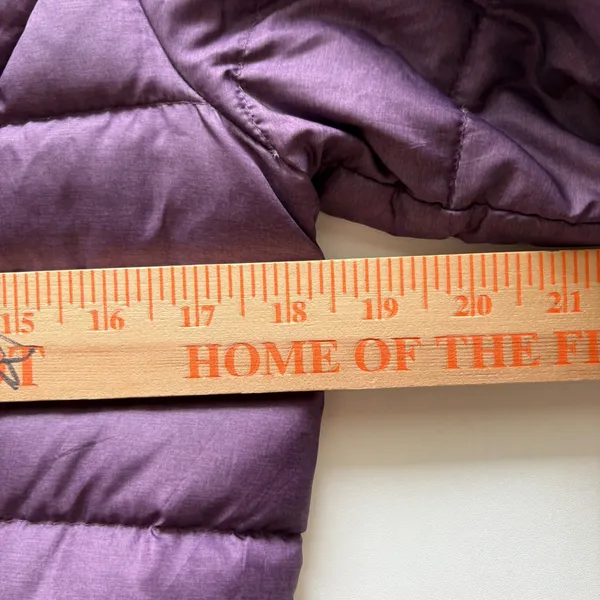 Eddie Bauer EB650 Purple Down Puffer Coat Jacket‎ Lightweight Women's XS - Image 5