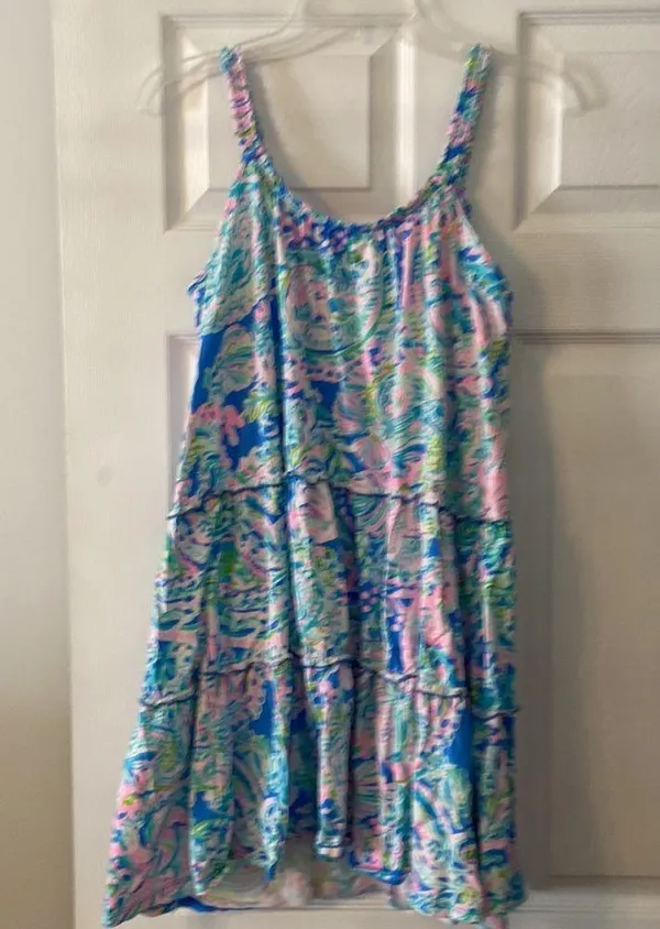 Lilly Pulitzer Summer Dress size S length 32” bust 32” Sleeveless Tiered Dress - Image 6