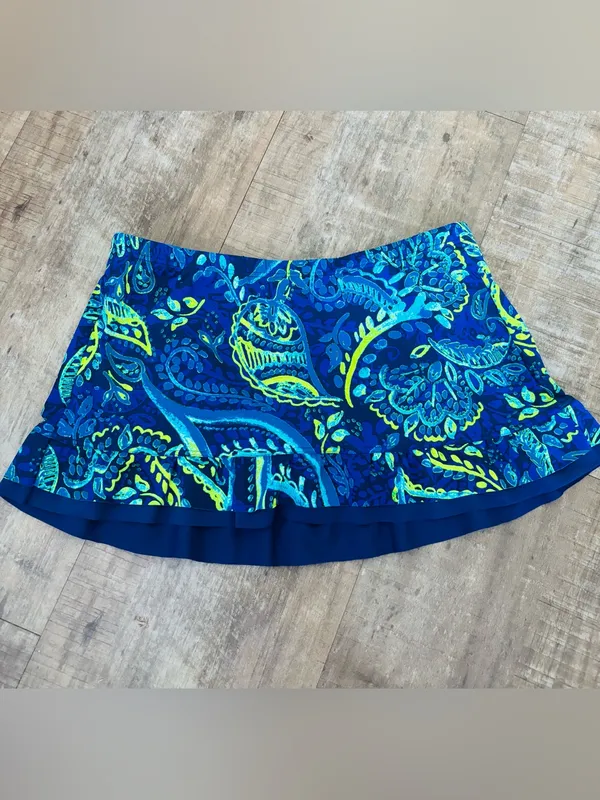 Title Nine Women's SPF Sport Swim Skort size M SPF 50 blue/green - Image 2