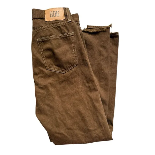 Womens BDG by Urban Outfitters Brown Distressed High Rise Cowboy Jeans - Sz 28 - Image 5