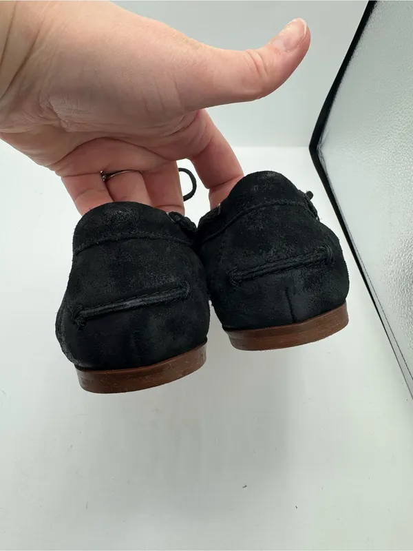 Lucky Brand Shoes Womens Size 7.5 Black Suede Boat Flats Moc Toe LK-TINEERA - Image 3