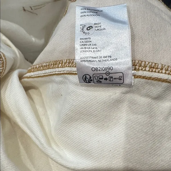 NEW FREE PEOPLE Ivory Mountain Roads Denim Button-Up ivory combo Shirt jacket L - Image 7