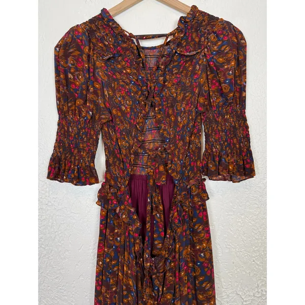 Sea New York Ilana Ikat Floral Dress Prairie Size Small - Image 5