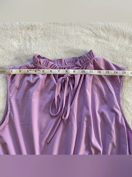 Lilac Sleeveless Ruffle Dress size XL - Image 9