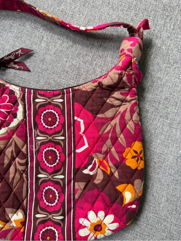 Vera Bradley Retired Olivia Bag in Pink Carnaby Print Hobo Small Shoulder Purse - Image 2