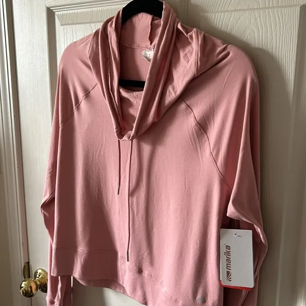 Marika Sport Women’s Pink Cowl Neck Pullover Yoga Long‎ Sleeve Top Size Large NWT - Image 7