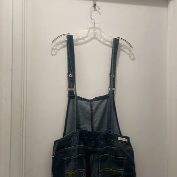 Levi’s shortalls in medium dark wash 1990’s style coverall s Medium - Image 7