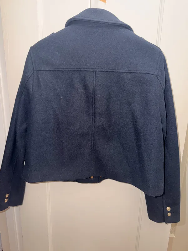 Zara Navy Blue Jacket with Gold Buttons - Image 4