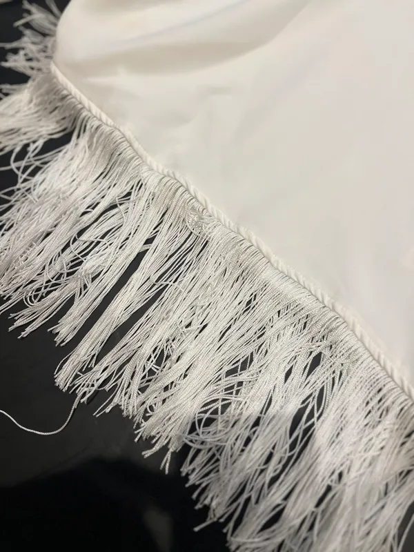 Pretty Little Thing White Fringe Dress - Image 5
