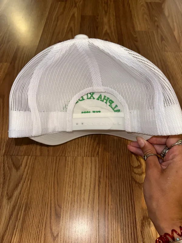 Alpha XI Delta stitched hat White - Image 2