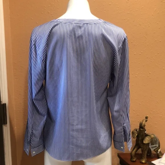 Ann Taylor striped button up blouse - Image 4