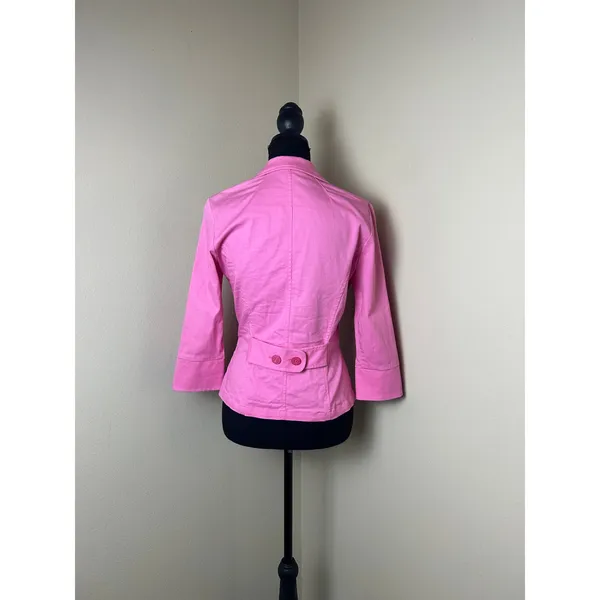 Vintage Y2K Hot Pink Blazer 💖 Barbiecore Legally Blonde It Girl Bisou Bisou - Image 3