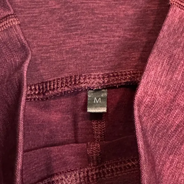 Alphalete Revival‎ High Waisted Ribbed Leggings Burgundy Size Medium Workout - Image 5
