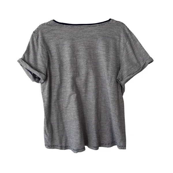 Lauren Ralph Lauren Women's Striped T Shirt Top XL Navy Blue‎ White Casual - Image 7