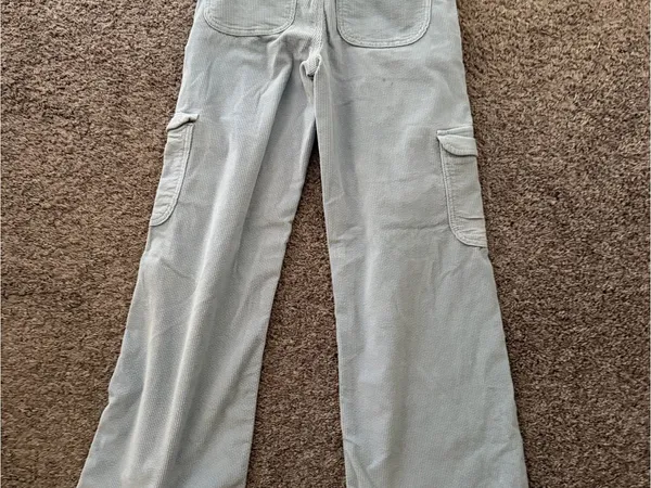 American Eagle Light Blue Cargo Wide-Leg Pants - Image 4
