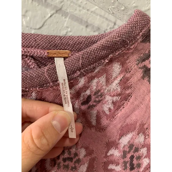 Free People No Ordinary Top Smoked Pink Combo Size L NWT BOHO - Image 8