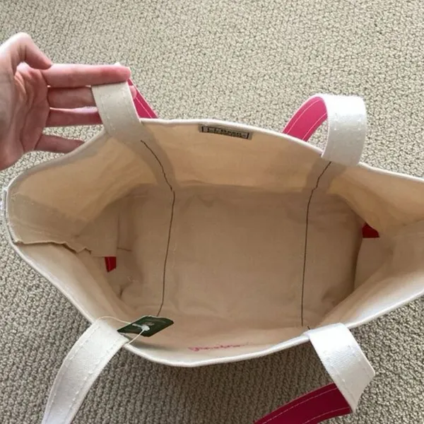 NEW L. L. Bean Boat and Tote Medium Shoulder Bag Long Handles Peony Pink NWT - Image 3