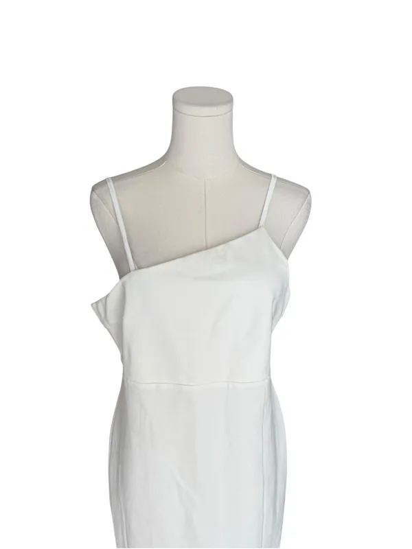 Petal & Pup - NWT Zahra White Asymmetrical Bridal Midi Dress Sz 12 - Image 4