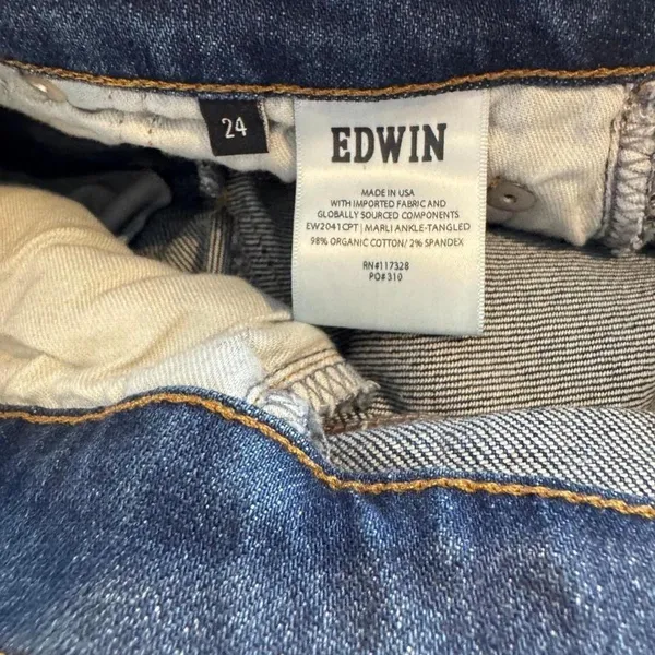 NWT Edwin brand jeans straight leg denim ankle pants‎ - Image 5