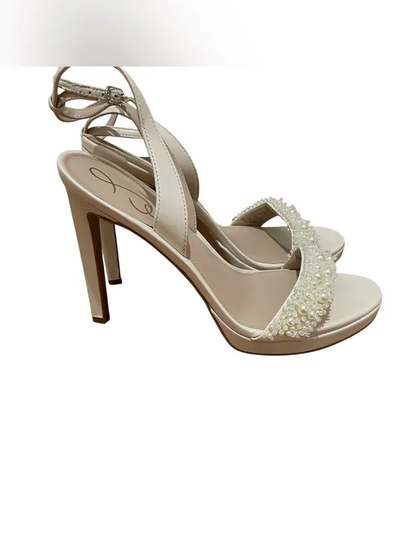 Sam Edelman Jade Perla Ivory Pearl Bridal Platform Heels Women’s Size 9.5 - Image 6