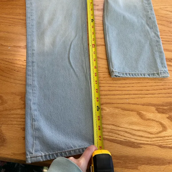Reformation Jeans Cynthia High Rise Straight Jeans Button Fly Size 27 Light Wash - Image 7