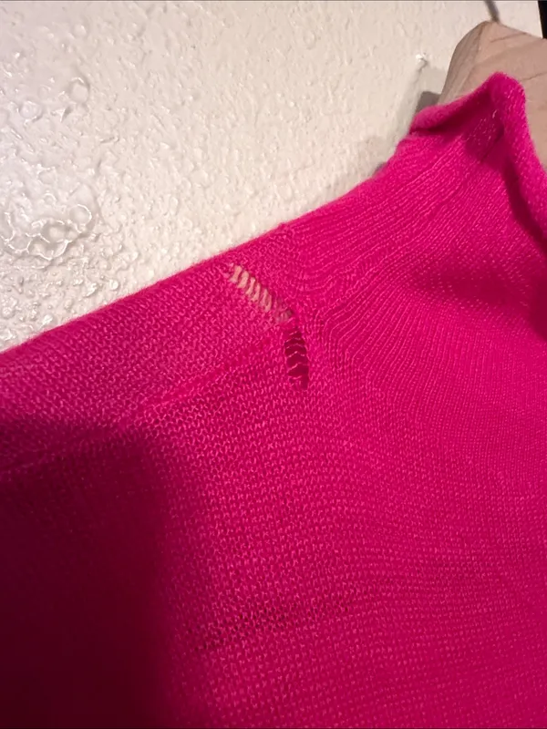 By Anthropologie Turtleneck Sweater Dress Size XXS Petite Pink - Image 7