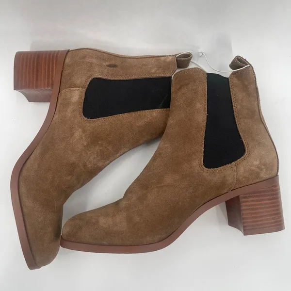 STEVE MADDEN Rhiannon Boots Size 9 Suede Leather Heeled Pull On Ankle Booties - Image 8