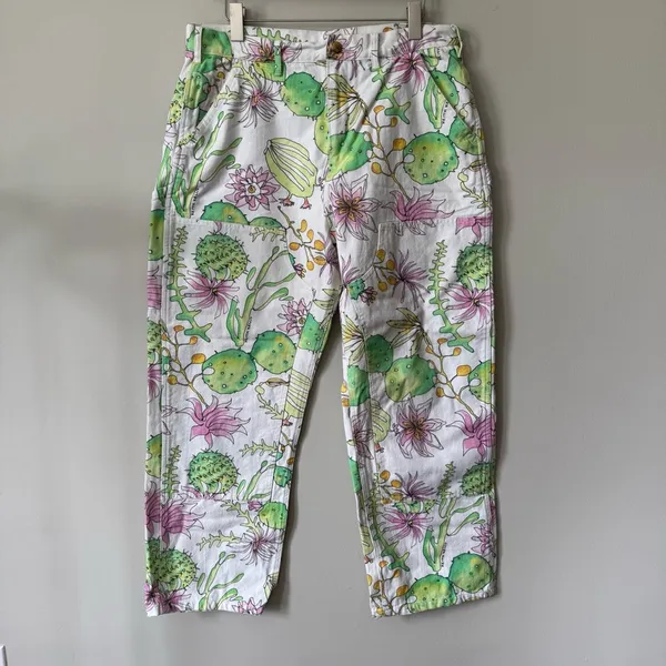 Keith Kelly NYC Printed Cactus Double Knee Carpenter Pants Size XL‎ - Image 2