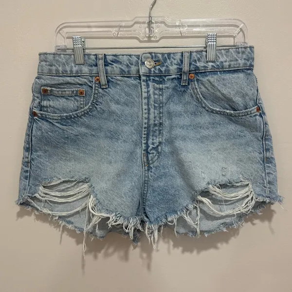 Zara Light Blue‎ Jean Shorts 8 - Image 2