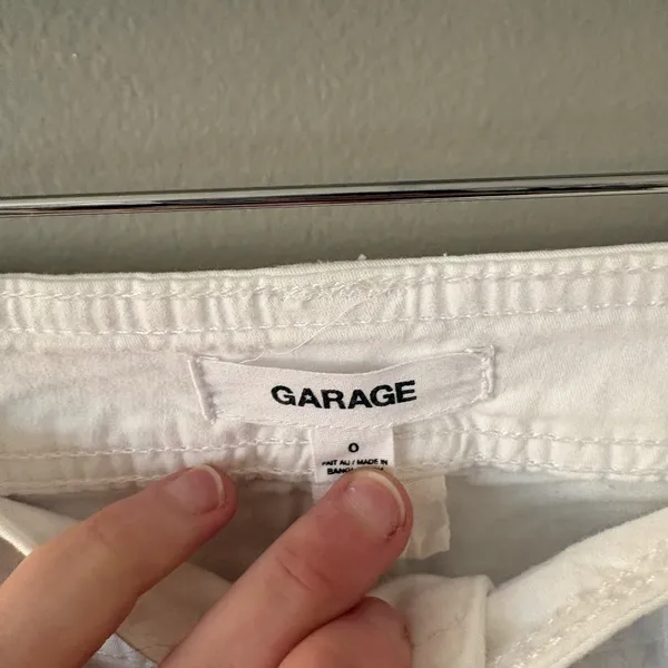 Garage White Y2K-inspired Cargo Trousers Pants Size Women’s 0 Waist - Image 4