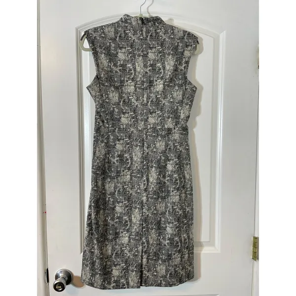 MM Lafleur Dress Size 2 Black & White Abstract Preppy Twee Office - Image 4