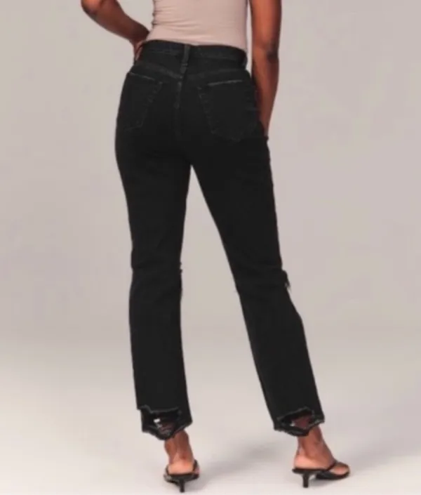 Abercrombie Ultra High Rise Ankle Straight Jean - Image 3