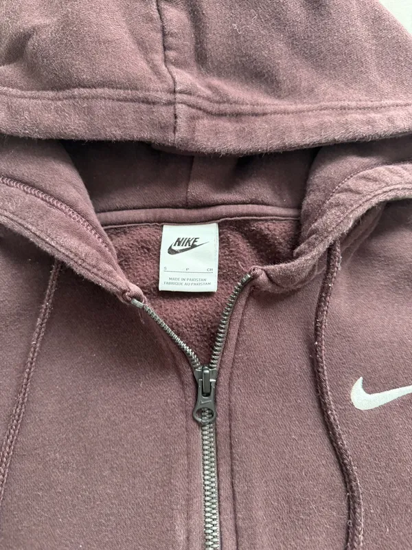 Nike Brown Zip-Up Hoodie - Image 4