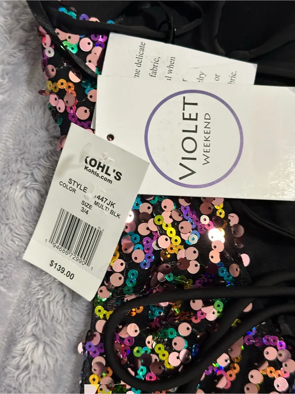 Violet Weekend Multicolor Sequin Maxi Dress — Size 3/4 Pink - Image 8