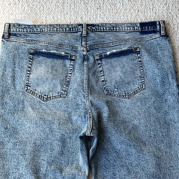 Abercrombie & Fitch 90's Straight Ultra High Rise Acid Wash Jeans 37‎ / 24 - Image 10
